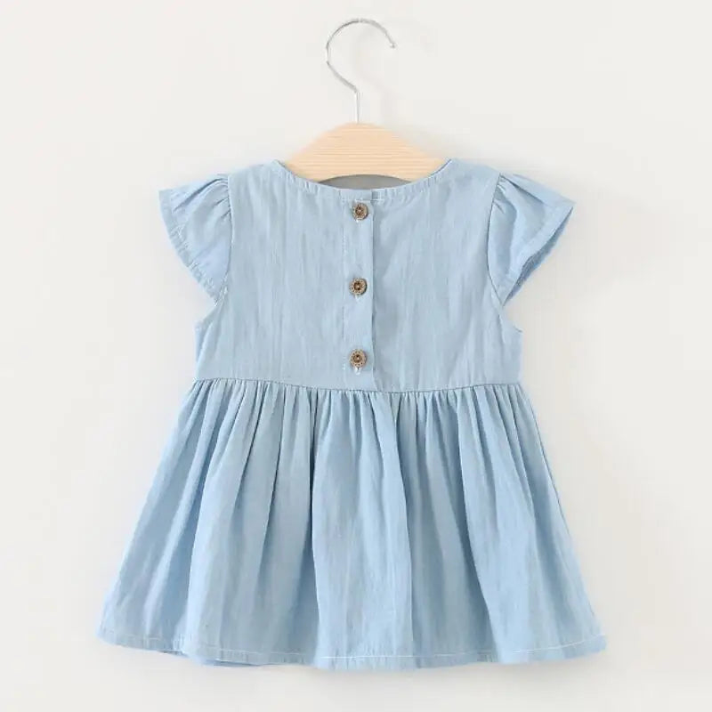 Kids Dresses Girls Casual New Fashion Costumes Cute Denim Children Clothing Baby Girls Overalls Short Sleeve Summer Toddler