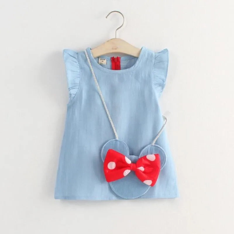 Kids Dresses Girls Casual New Fashion Costumes Cute Denim Children Clothing Baby Girls Overalls Short Sleeve Summer Toddler