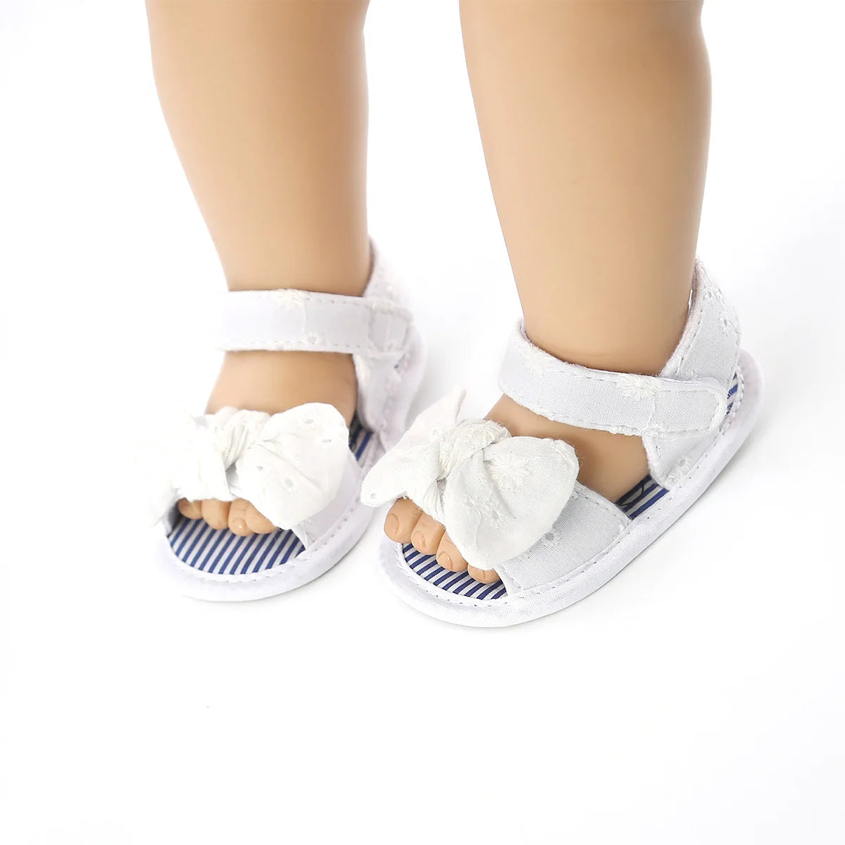 Tregren 0-18M Cute Toddler Baby Girls Sandal Shoes Summer Open Toe Non-Slip Soft Sole Flat Princess Sandals with Bowknot