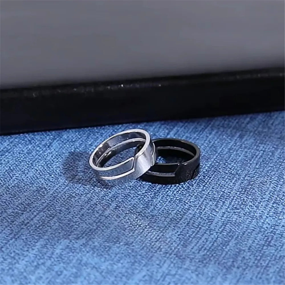 Skyrim Stainless Steel Ring for Men Women Black Minimalist Casual Finger Rings 2023 Couple Jewelry Wedding Gift for Lover