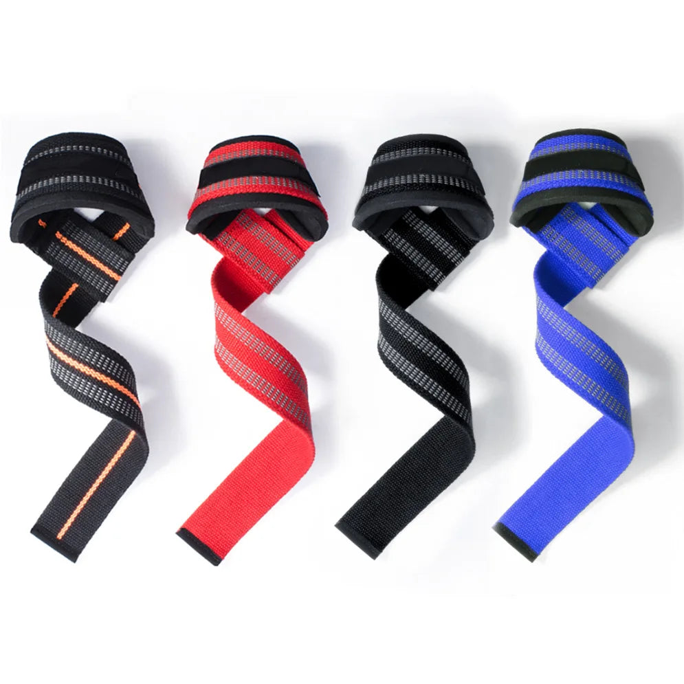 1Pair Non-slip Strap Gym Dumbbell Workout Weights Lifting Straps Crossfit Fitness Equipment Wrist Wrap Lift Exercise Training