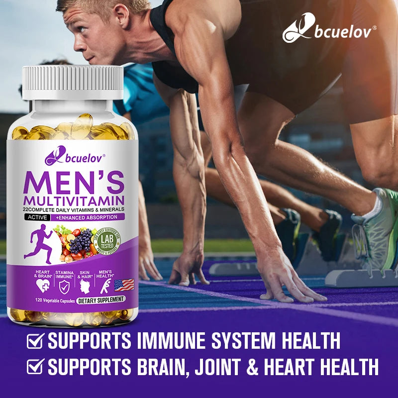 Men's Multivitamin-strengthens Body, Promotes Blood Circulation and Muscle Growth, Supplements Vitamins and Minerals