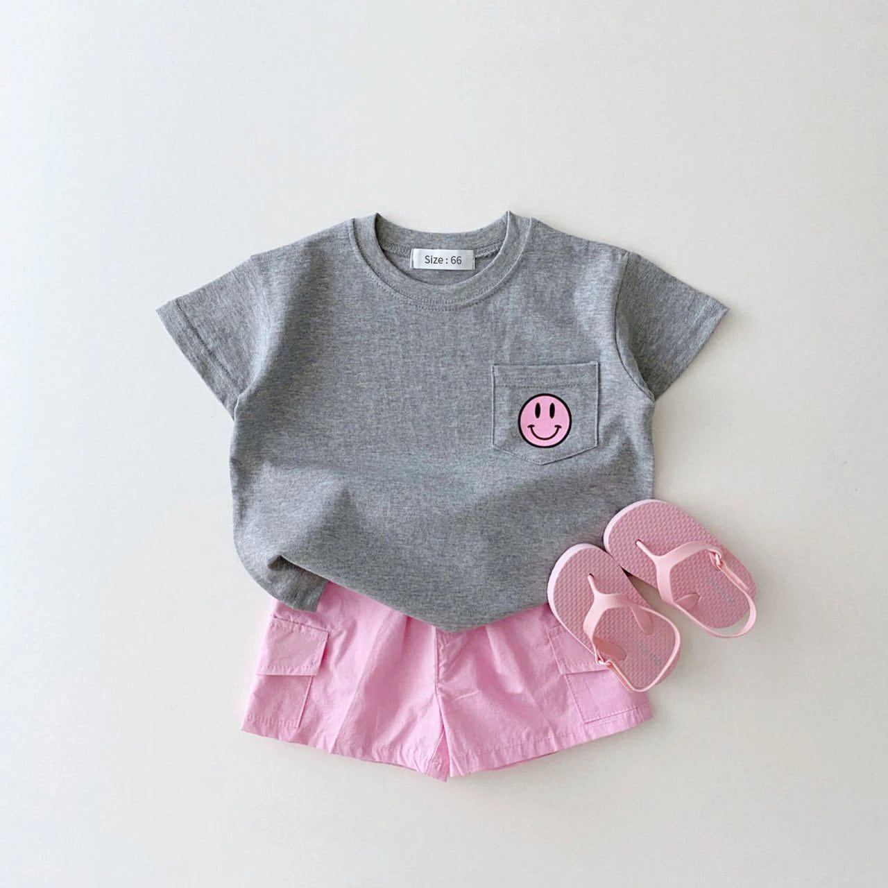 Kids Clothes Set Baby Boy Girl T-Shirt +Shorts Summer Clothing Cotton Children Smile Ice Cream Print  Newborn Baby Girl Clothes