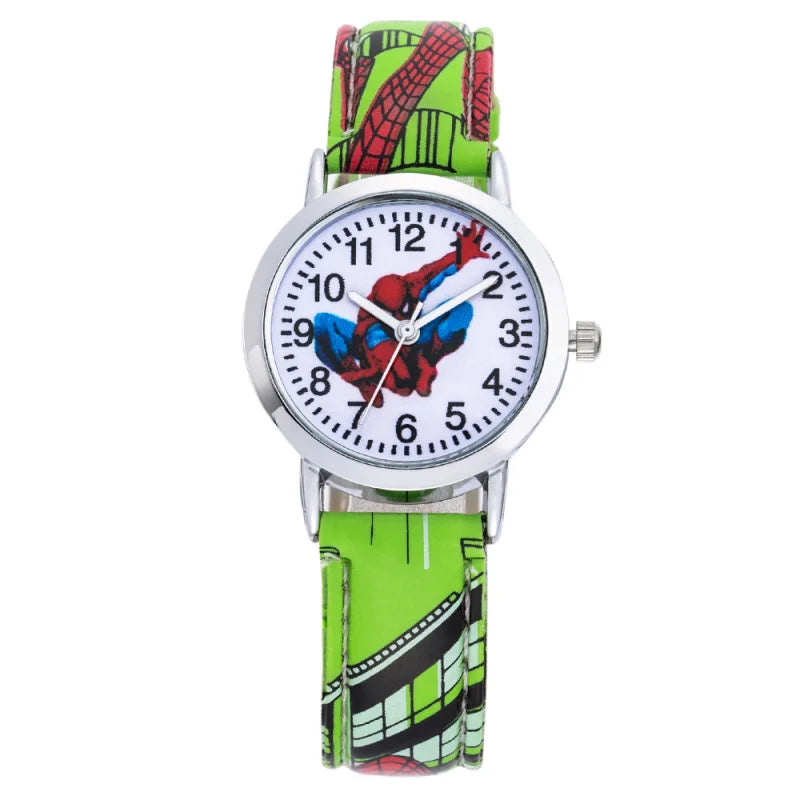 Lovely Cartoon Pattern Children Watch Simple Analog Students Quartz Watch Silcone Watchband Casual Watch for Kids Boys Girls