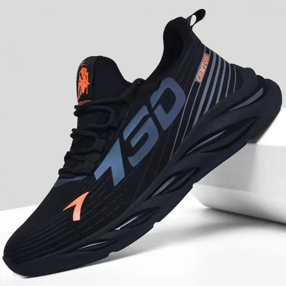 1PCS Big Size Sneakers Shoes for Men Lightweight Breathable Running Walking Male Footwear Soft Sole Lace-up Shoes Man Scarpe