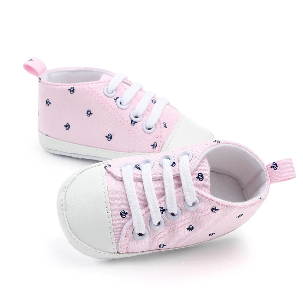 Soft Sole Shoes Baby Girls Boys Toddler Shoes Infant Canvas Shoes Little Boys Girls Crib Cotton Shoes 6 Months 12 Months