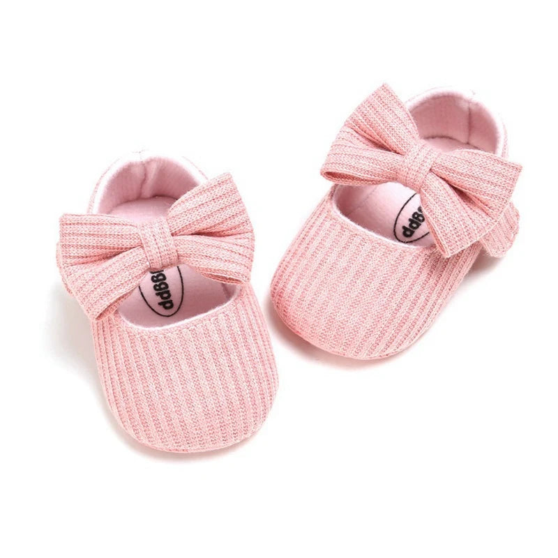 Baywell Spring Baby Girl Princess Shoes 1 Year Casual Anti-Slip Bow Sneakers Autumn Toddler Soft Soled First Walkers 0-18 Months