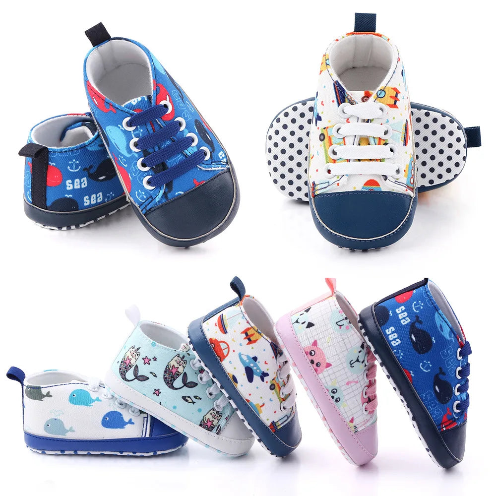 Soft Sole Shoes Baby Girls Boys Toddler Shoes Infant Canvas Shoes Little Boys Girls Crib Cotton Shoes 6 Months 12 Months