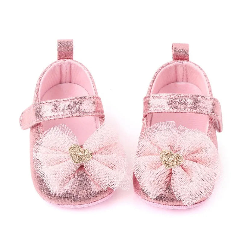 Baby Girls Shoes Soft Bottom Non-slip Infant Spring Autumn New Butterfly Knot Fashion Newborns Crib First Walkers Princess Shoes