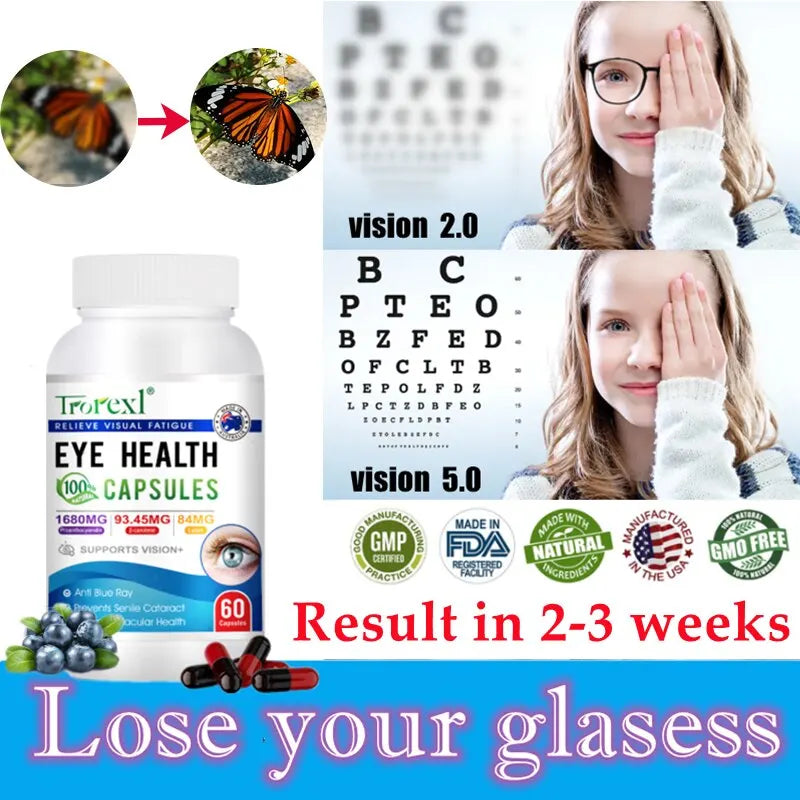 Repair Good Vision Improve Eyesight Myopia Astigmatism Removal Discomfort Relieves fatigue Herbs Lutein Eye Supplement vitamins