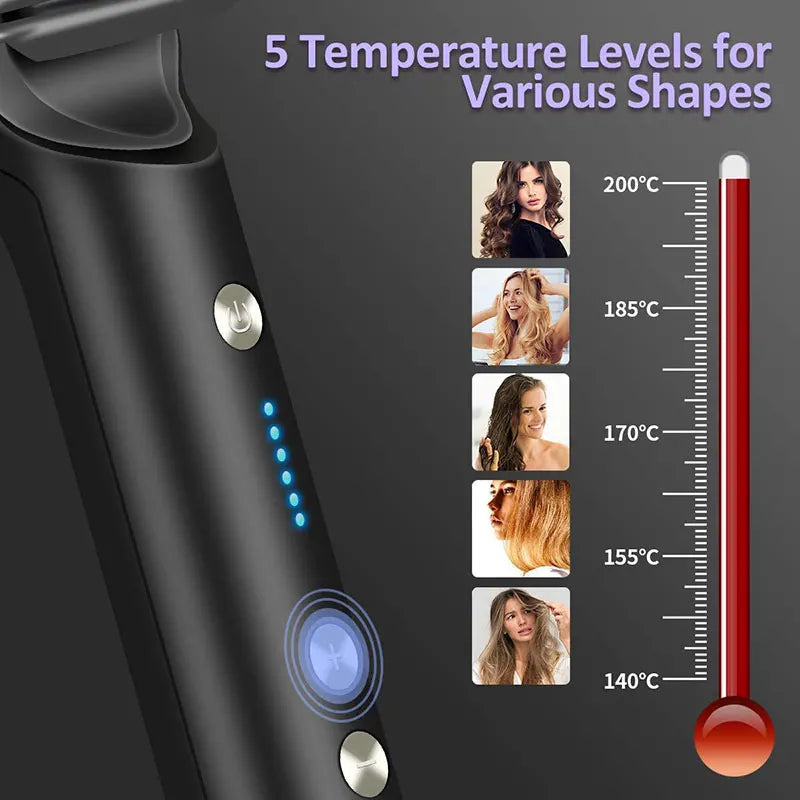 Thermostatic hair straightener Comb 5 temperature settings Straightening brush Quick heat professional hair straightening brush