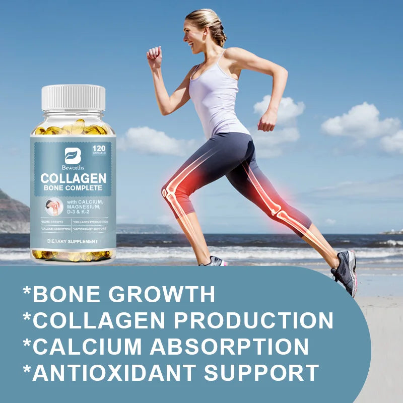 BW Collagen Bone Complete Capsule with Plant Calcium & Magnesium Support Bone Growth Collagen Production & Calcium Absorption