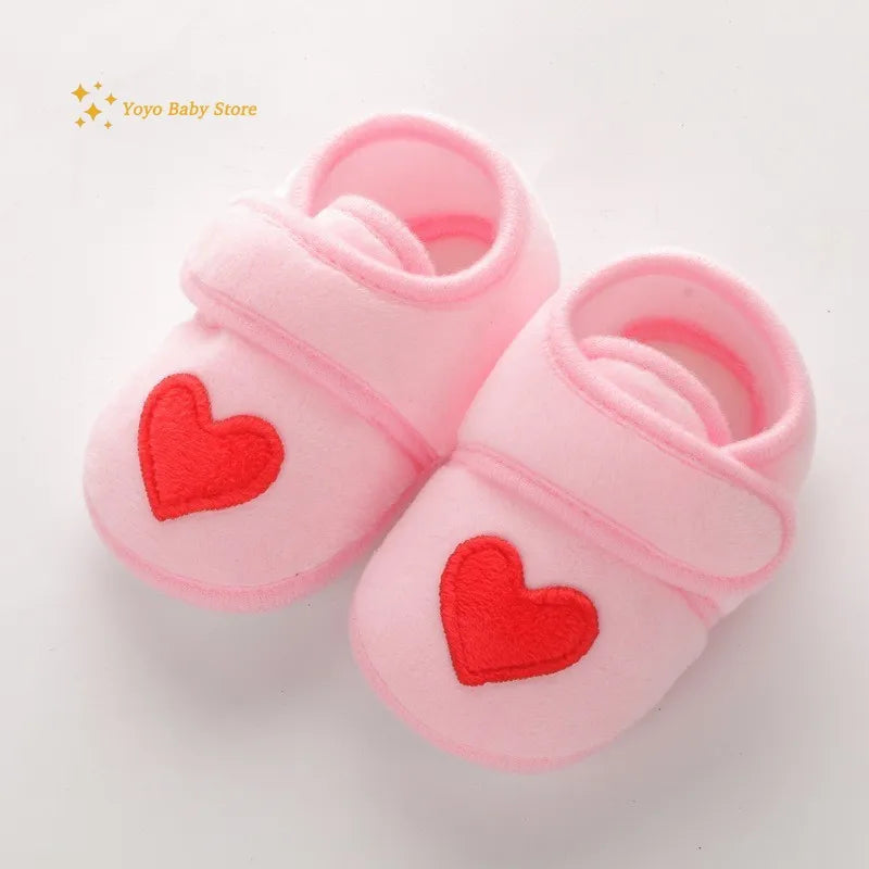 Sand Baby Sweet Shoes Newborn Boys Girls Infant Shoes Red Heart Prewalkers Crib Shoes Nonslip Baby Boys Girls Shoes