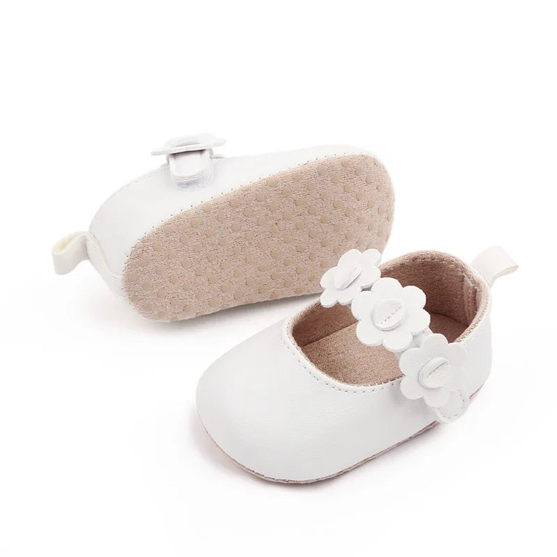 0-2 Years Baby Girls PU Leather Shoes Spring Autumn Flower Infant Toddler Little Girl First Walkers Newborn Crib Shoes