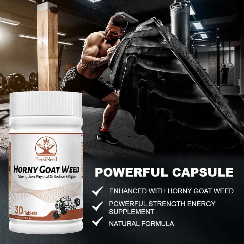 Horny Goat Weed Creatine Capsules Male Enhancing Supplement Strength, Muscle Growth Performance Support Promotes Energy, Stamina