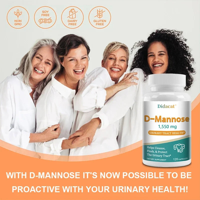 D-Mannose Supplement – Supports Male and Female Urethra and Bladder Health, Helping To Cleanse, Flush and Protect The Urethra