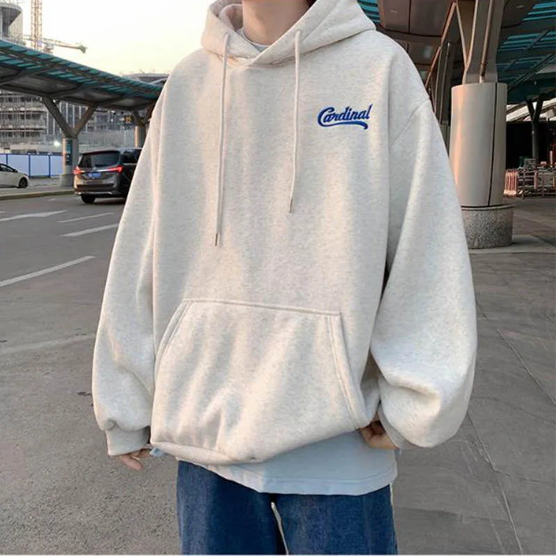 Winter Fashion Men'S Harajuku Letter Print Oversizedhoodie Casual Long Sleeve Loose Jogging Sweatshirt Hip Hop Korean Streetwear