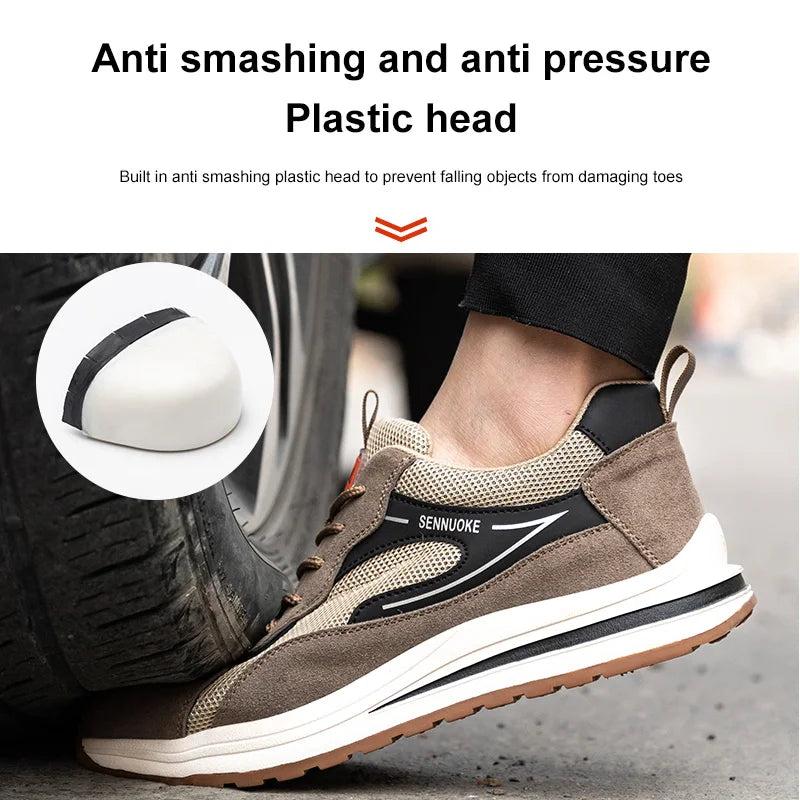 Safety Shoes Sport Shoes Men for Work Sneakers Lightweight Steel Toes Tree Shipping Industria Safety Tennis