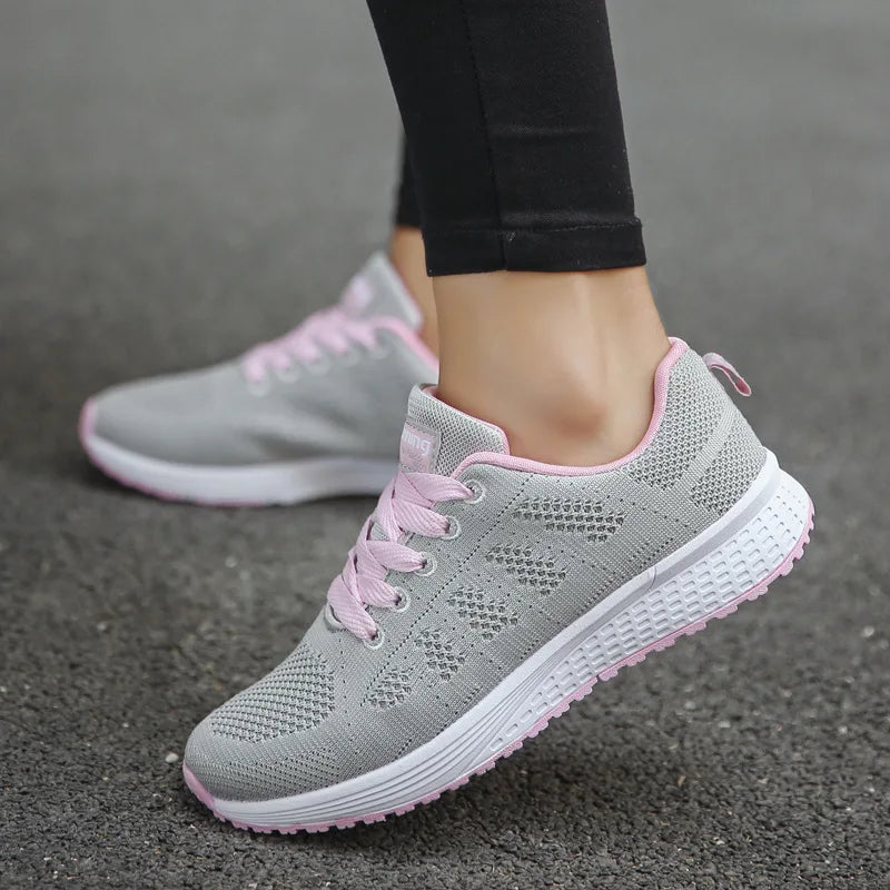 Fashion Breathable Women Casual Shoes  Walking Mesh Flat Shoes Woman White Sneakers Women 2022 Tenis Feminino Female Shoes