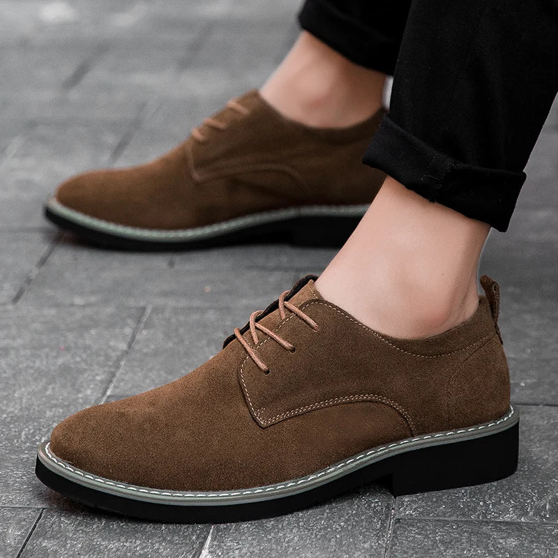 Men Dress Shoes Fashion Men Oxford Leather   Shoes Comfortable Lace - Up Formal Shoes For Men Sneakers Male Flat Footwear