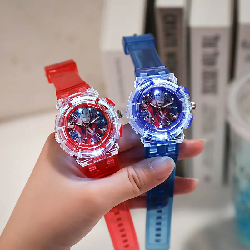 New Cartoon Pattern Kids Watch Fashion Luminous Children Quartz Watch Silicone Watchband Casual Boys Girls Student Clock Gift