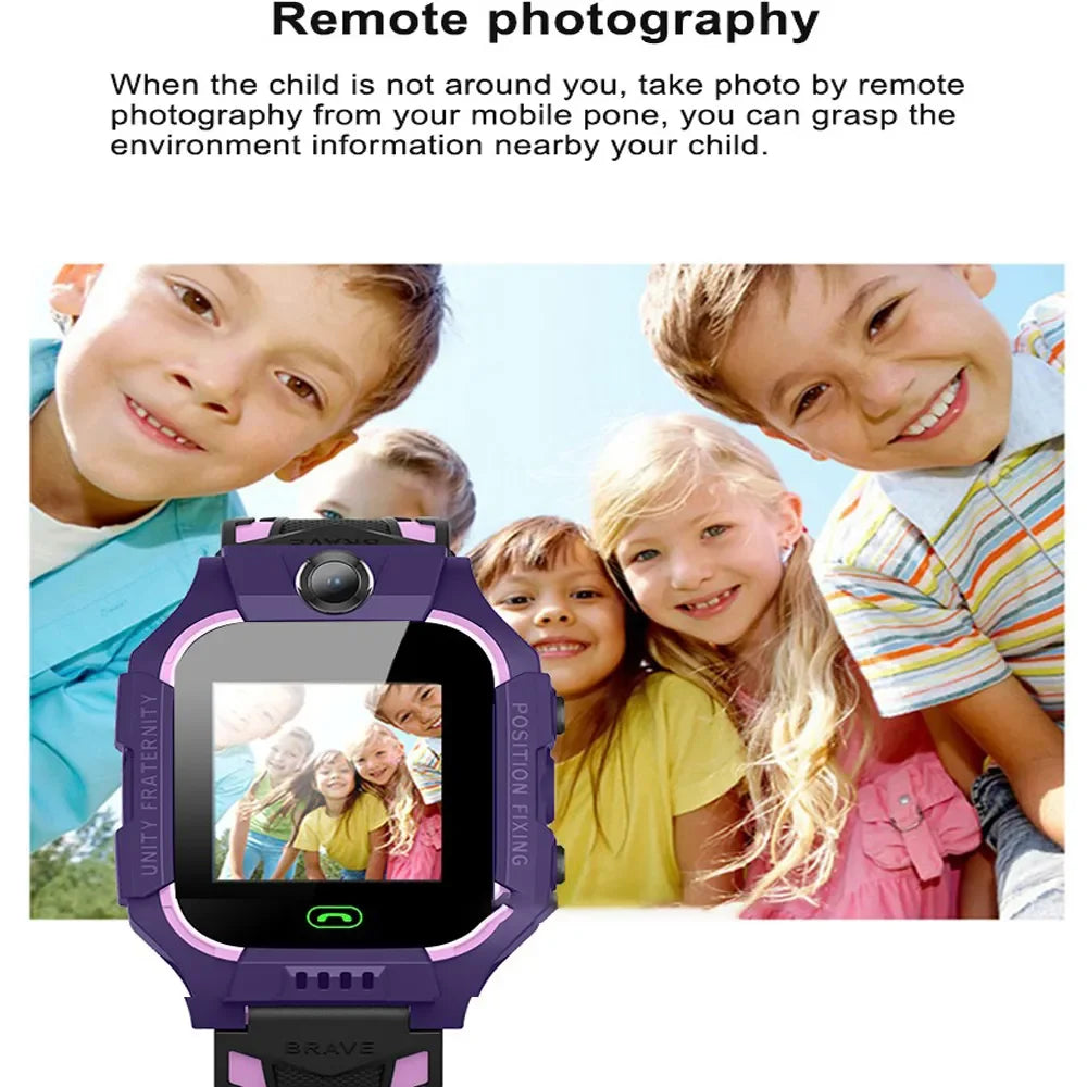 Kids Smart Watch 2023 New Sim Card Smartwatch For Children Sos Call Phone Camera Voice Chat Photo Boy Girl Gift Color Screen Q19