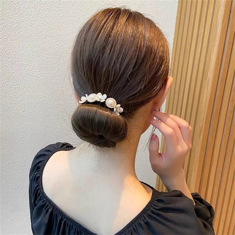 2022 New Magical Bow Clip Bun Curler Braider Hairstyle Twist Maker Tool Dount Twist Korean Lazy Hair Accessories Styling Fashion