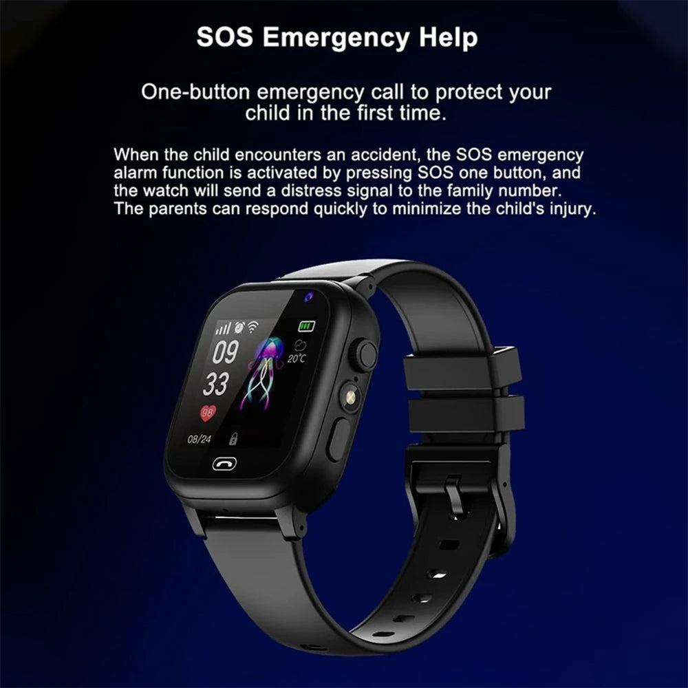 Kids 4G Smart Watch SOS GPS Location Video Call Sim Card For Children SmartWatch Camera Waterproof Watch For Boys Girls Relojes