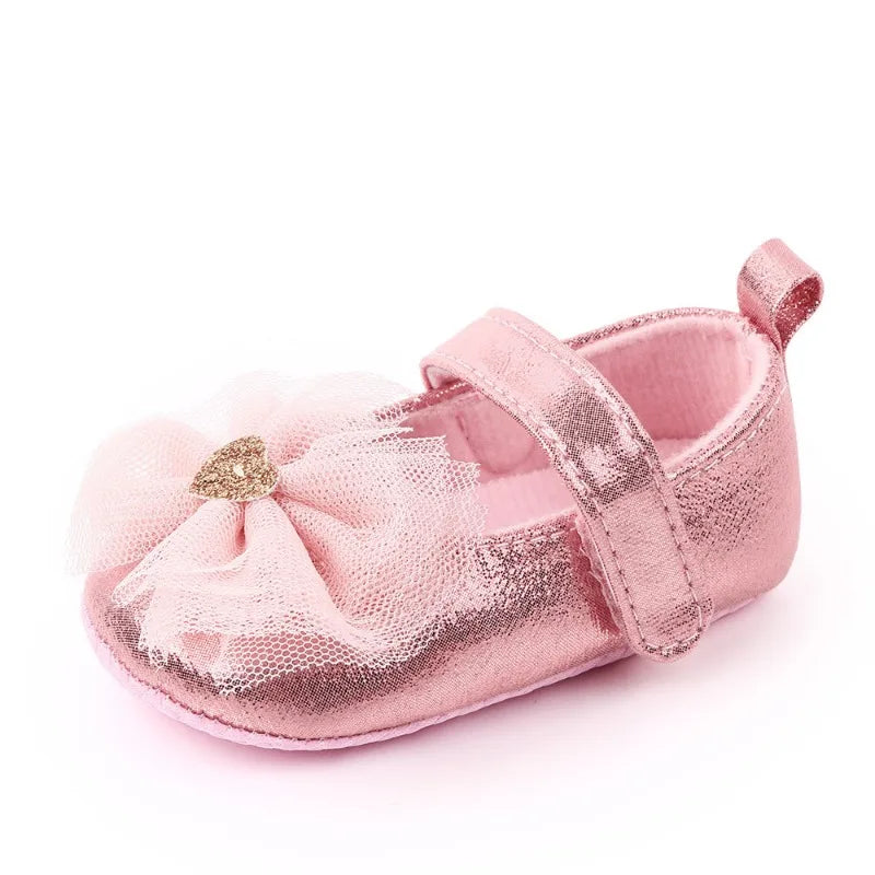 Baby Girls Shoes Soft Bottom Non-slip Infant Spring Autumn New Butterfly Knot Fashion Newborns Crib First Walkers Princess Shoes