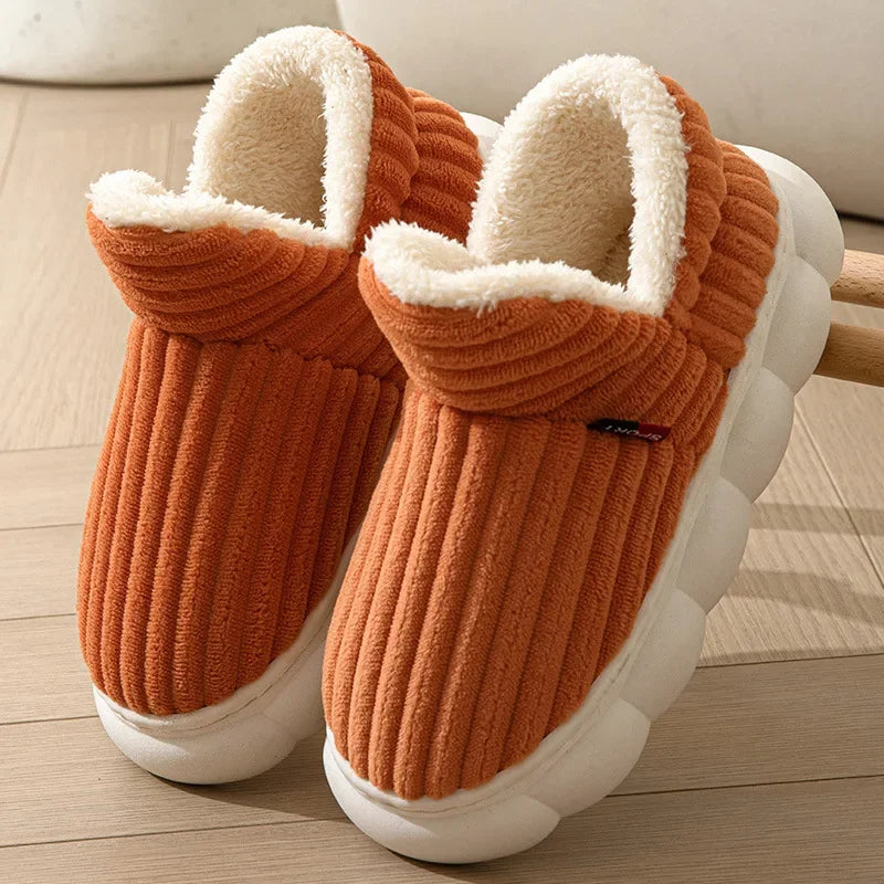 Winter Cotton Slippers Women Thickened Soft Bottom Indoor Home Warm Shoes Plush Slippers Men Shoes for Women