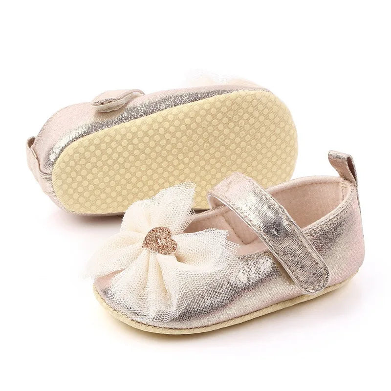 Baby Girls Shoes Soft Bottom Non-slip Infant Spring Autumn New Butterfly Knot Fashion Newborns Crib First Walkers Princess Shoes