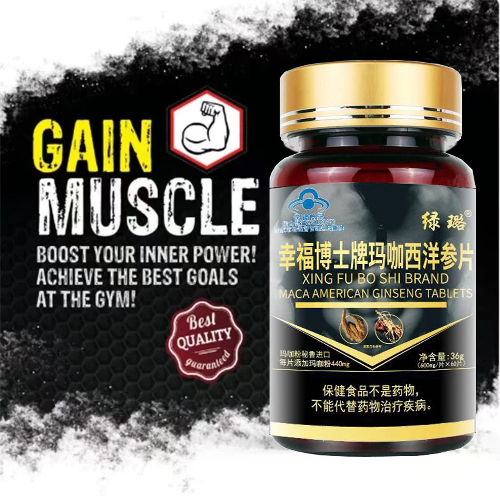 Ginseng capsule for men and women, supplement, can increase energy, mood, endurance and performance.