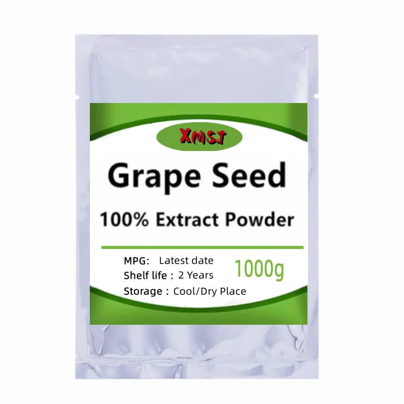 50-1000g Pure Grape Seed Extract Powder 99% Proanthocyanidins with resveratrol,Grape Pip,proanthocyanidins, whitening spot