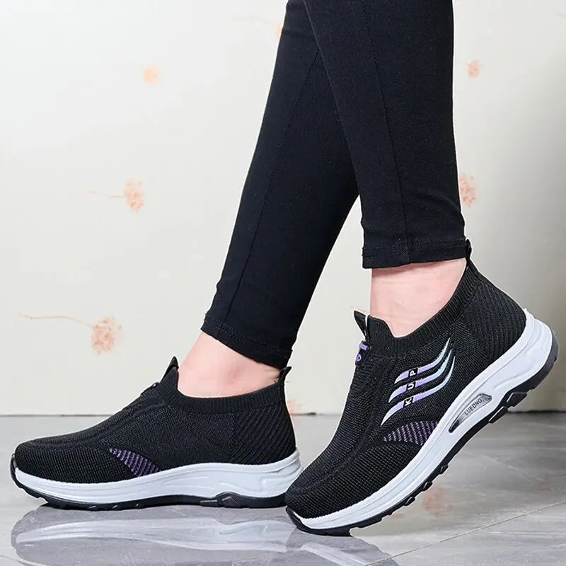 Women Sneakers Mesh Breathable Casual Women Shoes Antislip Female Sport Shoes Slip On Women Tennis Shoes