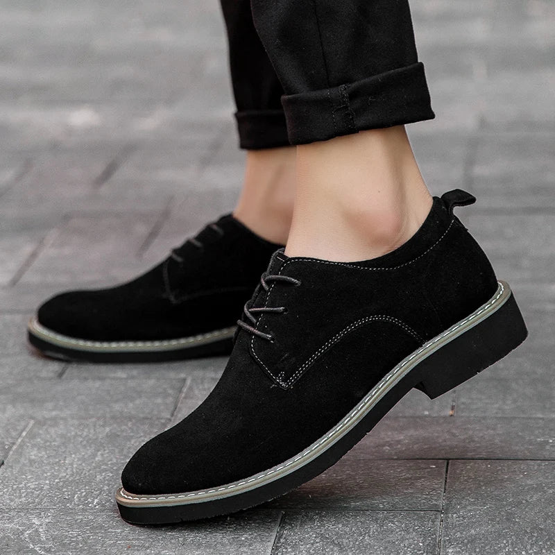 Men Dress Shoes Fashion Men Oxford Leather   Shoes Comfortable Lace - Up Formal Shoes For Men Sneakers Male Flat Footwear