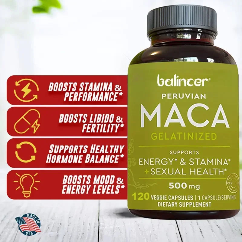 Energy Booster for Men and Women - Energy, Vitality and Cognition, Endurance, Mood, Vegetarian Capsules