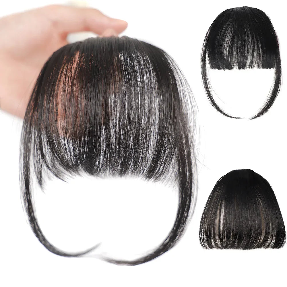 Fake Air Bangs Synthetic Hair Fake Fringe Natural False Hairpiece Hair Styling Hair Clip-In Extension Women Clip In Bangs Tools