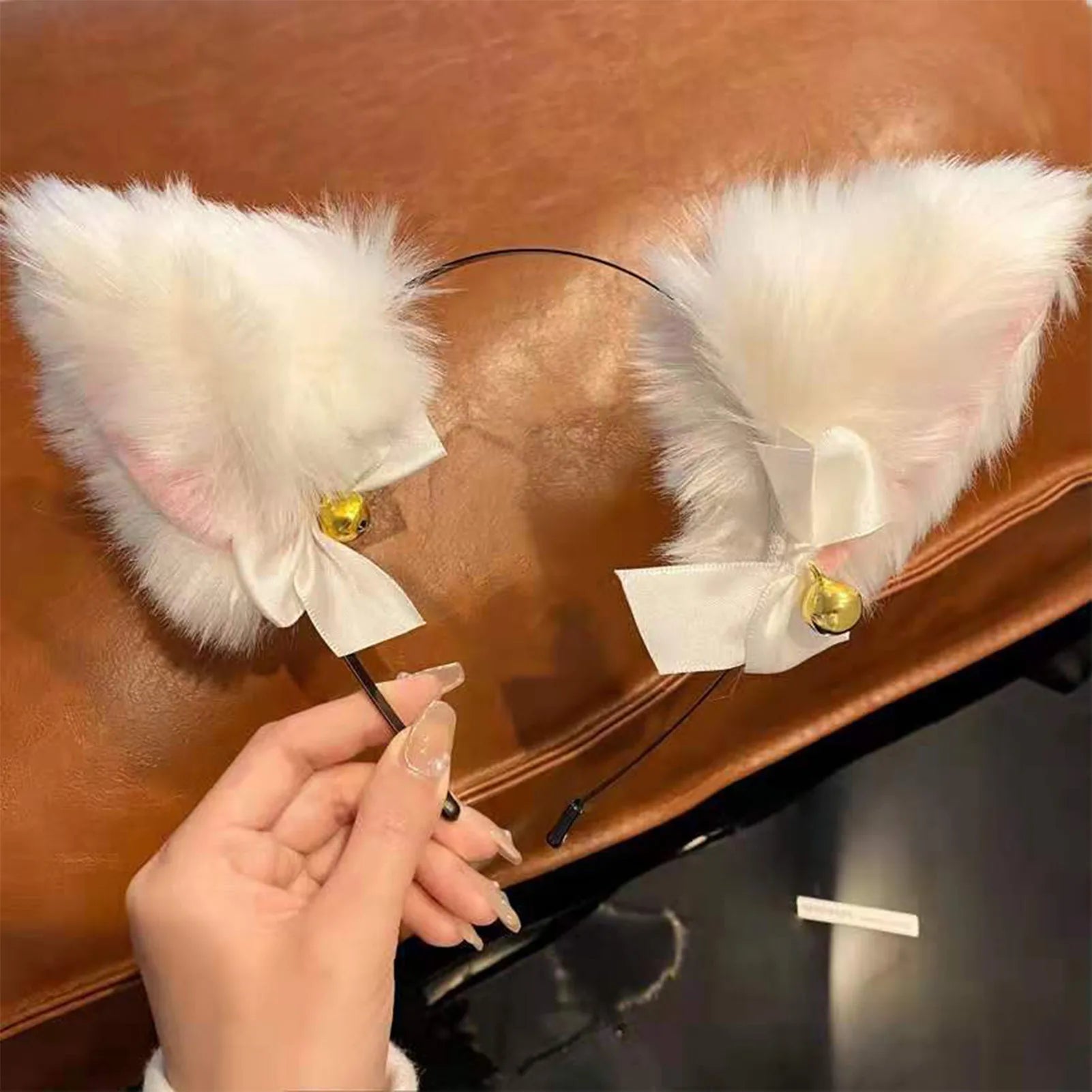 Lovely Cat Ear Hairband Little Bell Hairband with Sexy Tail Butt Plug for Easter Party Costume Accessories