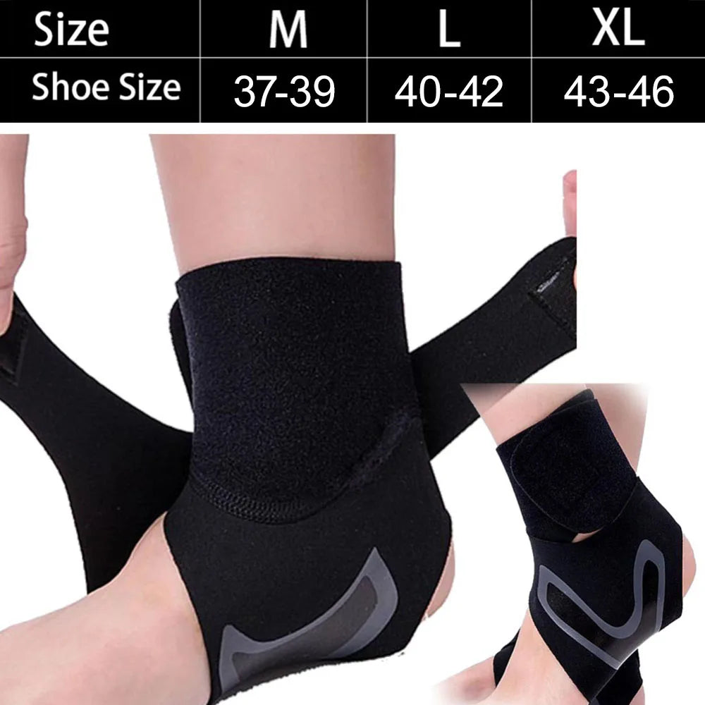 1PC Fitness Sports Ankle Brace Adjustable Compression Ankle Support Tendon Pain Relief Strap Foot Sprain Injury Wrap Basketball