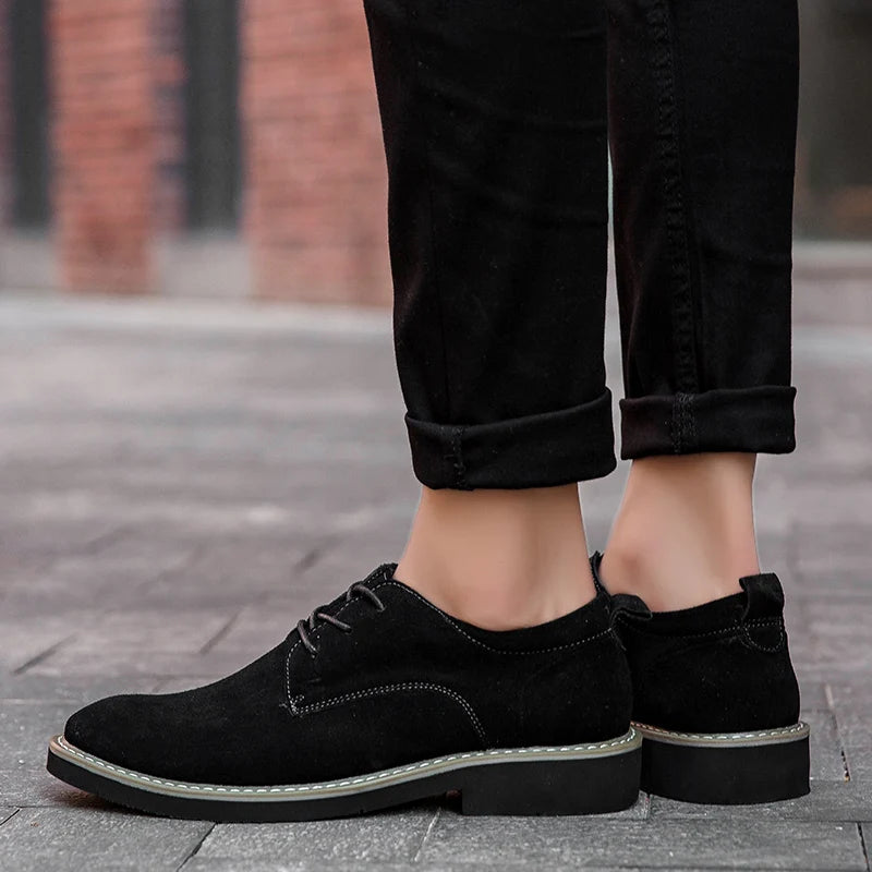 Men Dress Shoes Fashion Men Oxford Leather   Shoes Comfortable Lace - Up Formal Shoes For Men Sneakers Male Flat Footwear