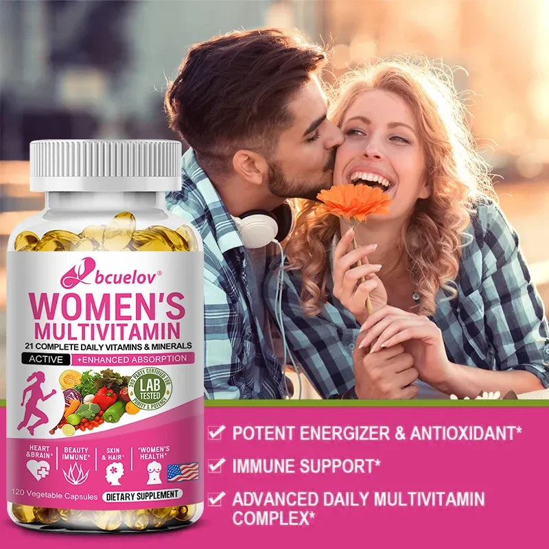 Women's Multivitamin - Daily Vitamin & Mineral Supplement - Skin, Hair, Immune, Digestive Support for Women's Health