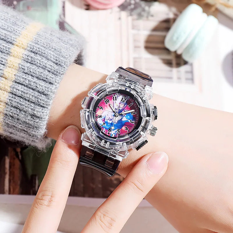 New Cartoon Pattern Kids Watch Fashion Luminous Children Quartz Watch Silicone Watchband Casual Boys Girls Student Clock Gift