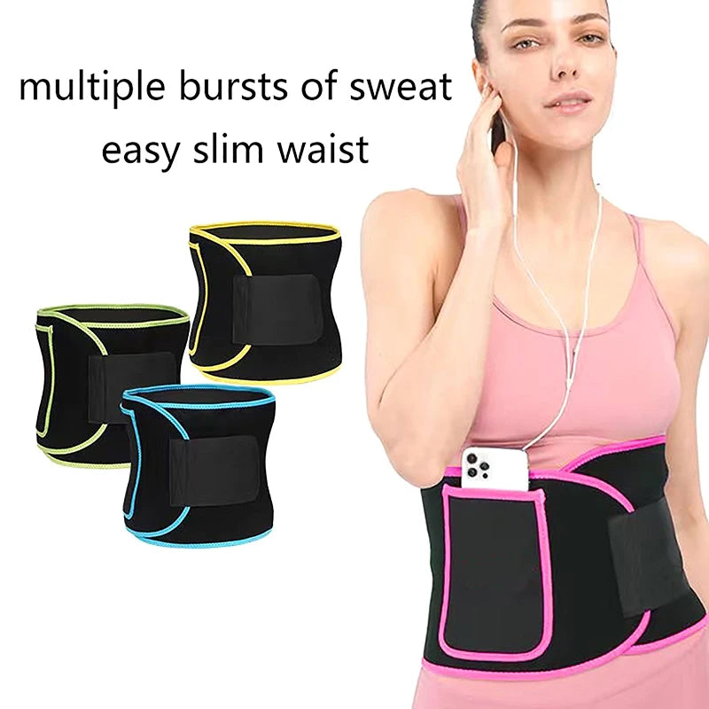 Bodybuilding Pilates Sweat Guard Sports Shapewear Waistband Fitness Stretch Belly Band Multi Function Yoga Girdle Waist Belt