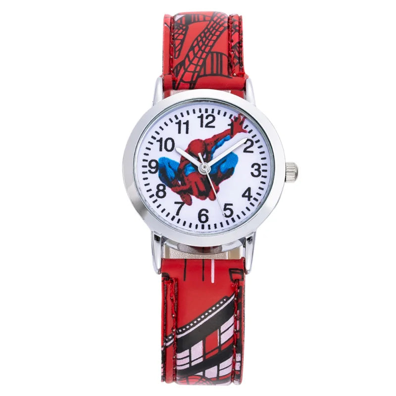 Lovely Cartoon Pattern Children Watch Simple Analog Students Quartz Watch Silcone Watchband Casual Watch for Kids Boys Girls