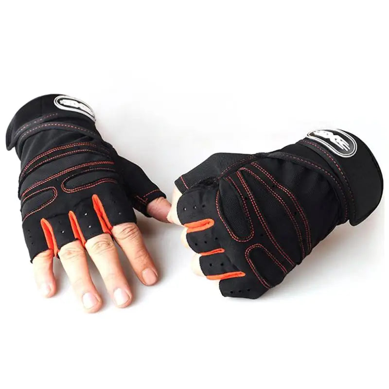 Gym Fitness Gloves Heavyweight Training Men Women Non-Slip Bodybuilding Glove Extended Wrist Support Bicycle Cycling Gloves