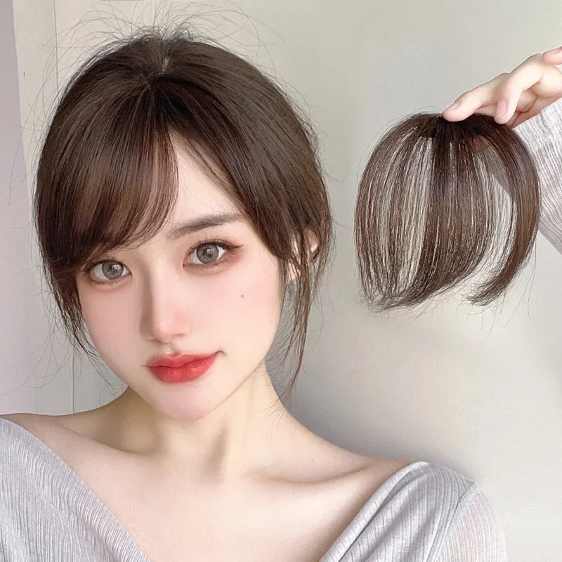 Fake Air Bangs Synthetic Hair Fake Fringe Natural False Hairpiece Hair Styling Hair Clip-In Extension Women Clip In Bangs Tools