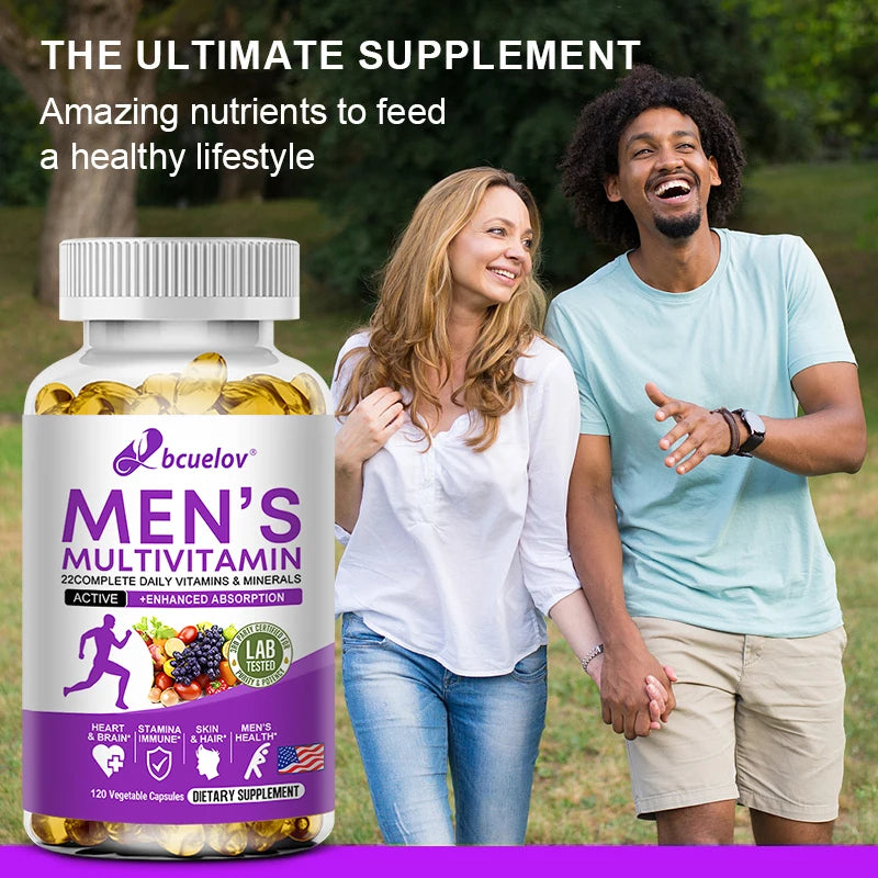 Men's Multivitamin-strengthens Body, Promotes Blood Circulation and Muscle Growth, Supplements Vitamins and Minerals