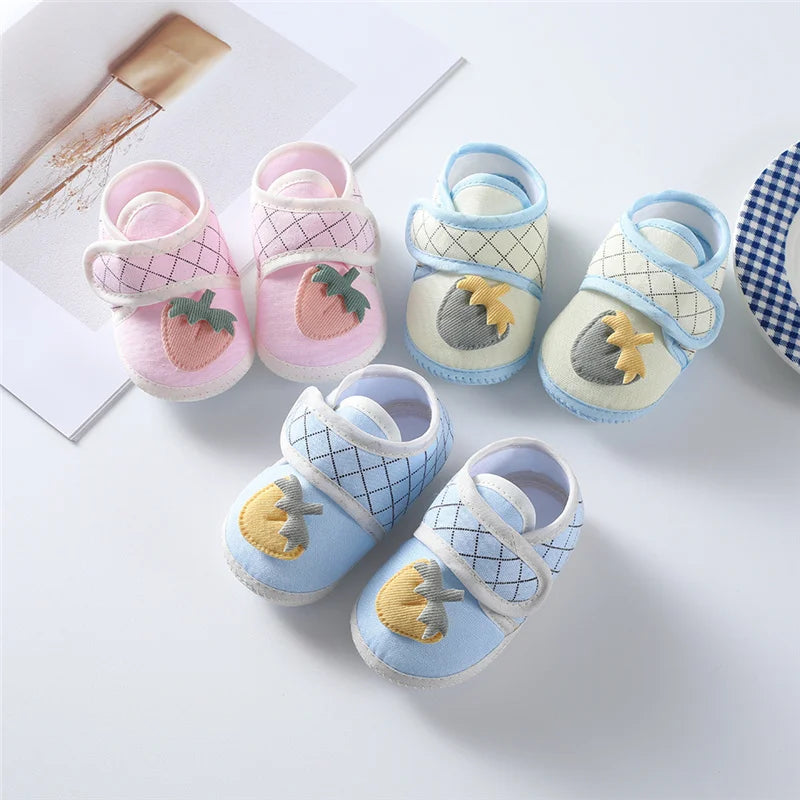 0-12Month Baby Girl Boy Shoes First Walkers Cotton Soft Newborn Baby Shoes Cute Infant Toddler Baby Shoes for Girls Boys Spring