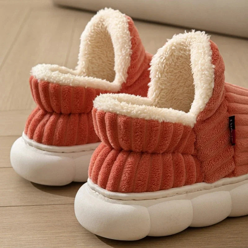 Winter Cotton Slippers Women Thickened Soft Bottom Indoor Home Warm Shoes Plush Slippers Men Shoes for Women