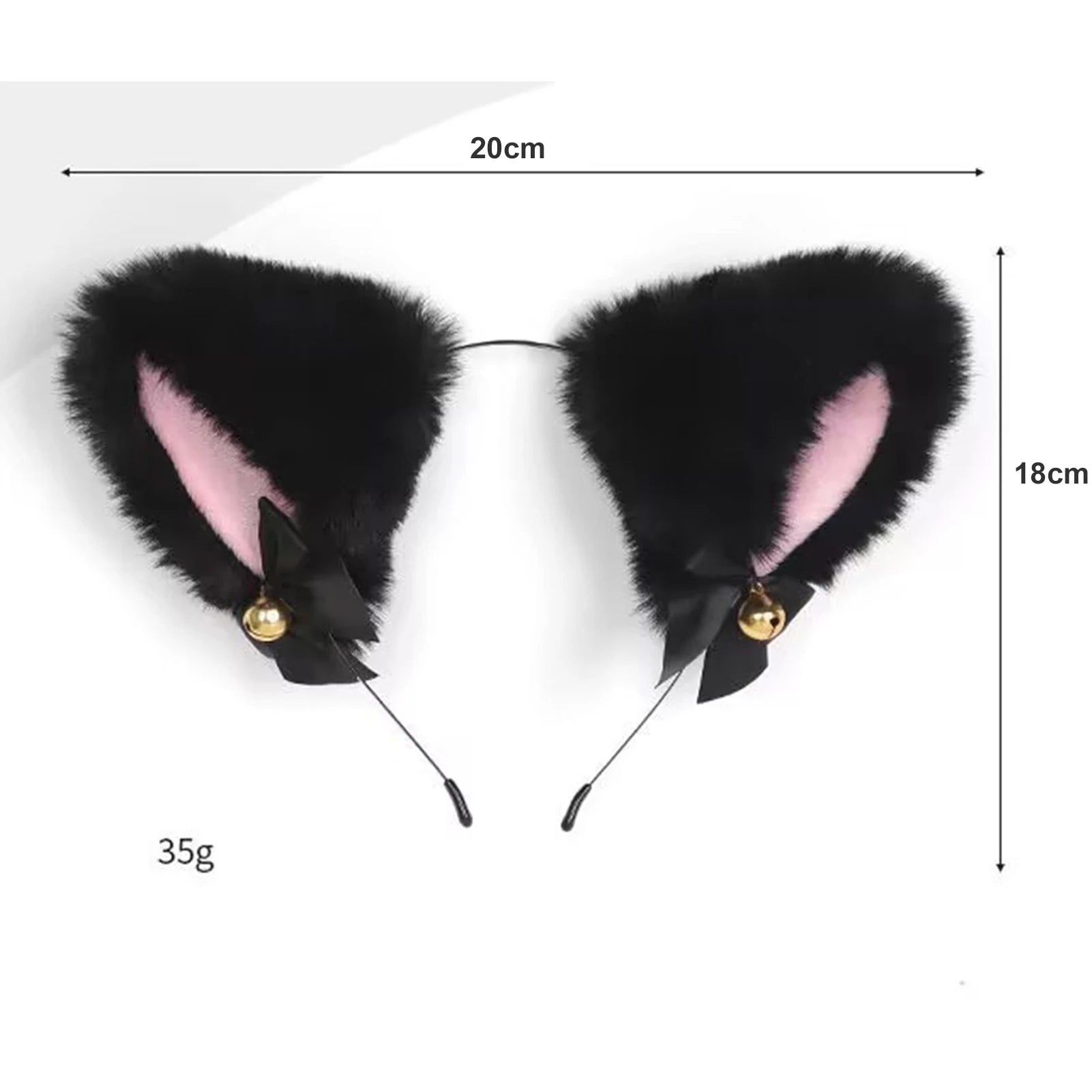 Lovely Cat Ear Hairband Little Bell Hairband with Sexy Tail Butt Plug for Easter Party Costume Accessories